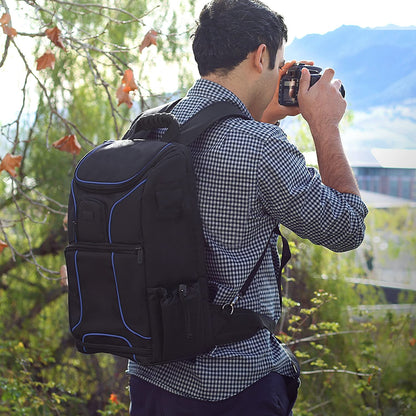 Camera Backpack for Photographers Dslr/Slr/Mirrorless Photography Camera Bag with Laptop Compartment, Waterproof Rain Cover & Tripod Holder, Compatible with Canon/Nikon/Sony (Blue)